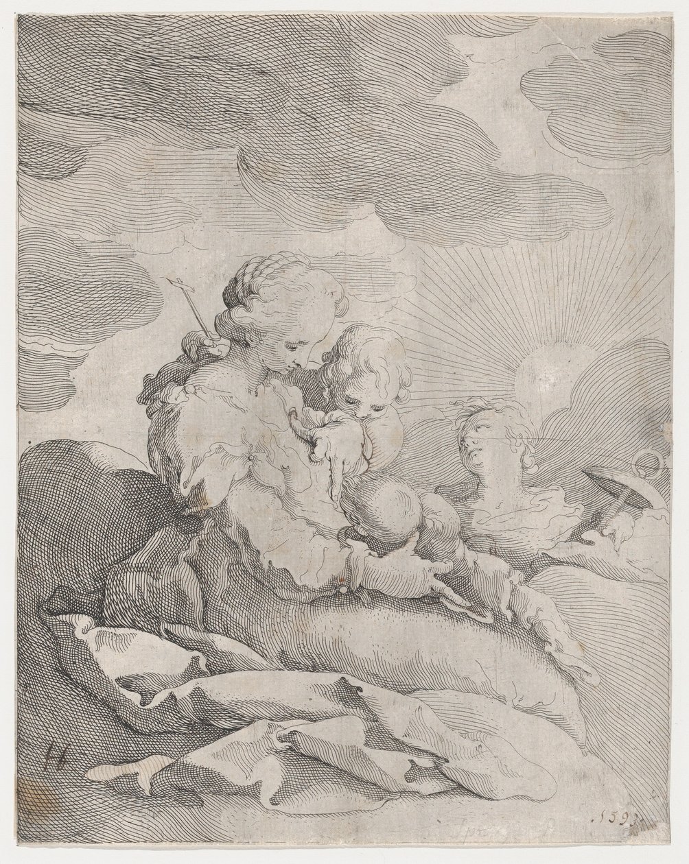 信仰、希望和慈善，约1593年。 作者 Gerrit Pietersz Sweelink