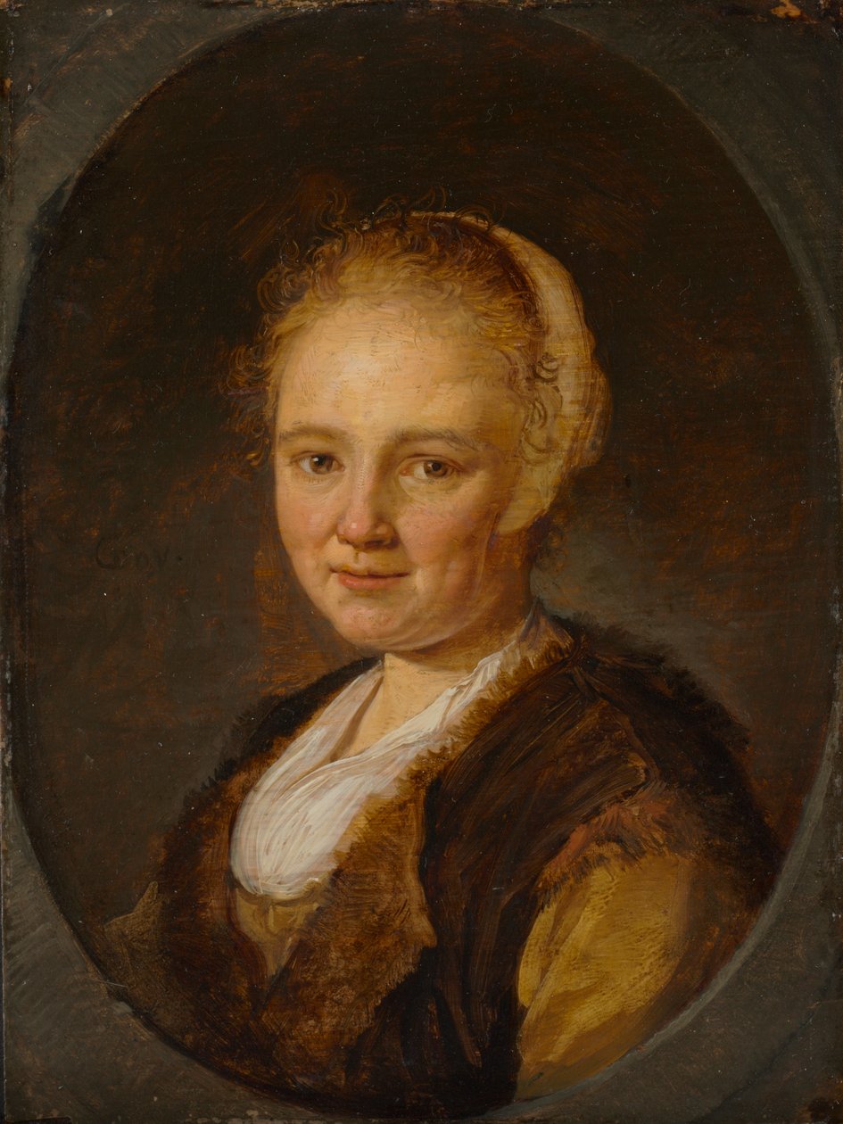 一位年轻女性 作者 Gerrit 或 Gerard Dou