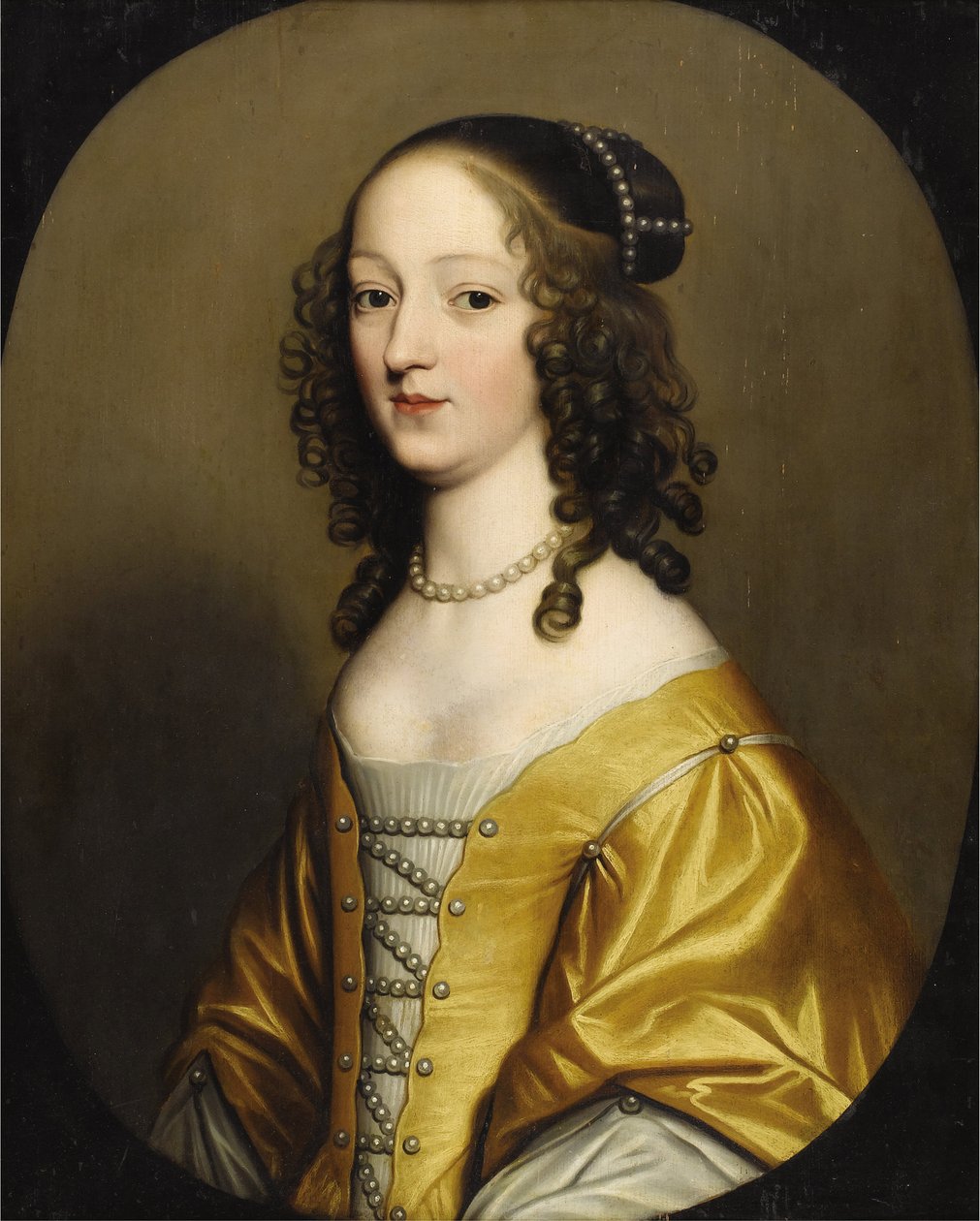 Elisabeth de Boheme - Elizabeth Stuart (1596-1662)，波西米亚女王，作者：Honthorst, Gerrit, van (1590-1656)。 木头上的油。 尺寸：72,3x57,7 厘米。 私人收藏 作者 格里特·范·洪特霍斯特