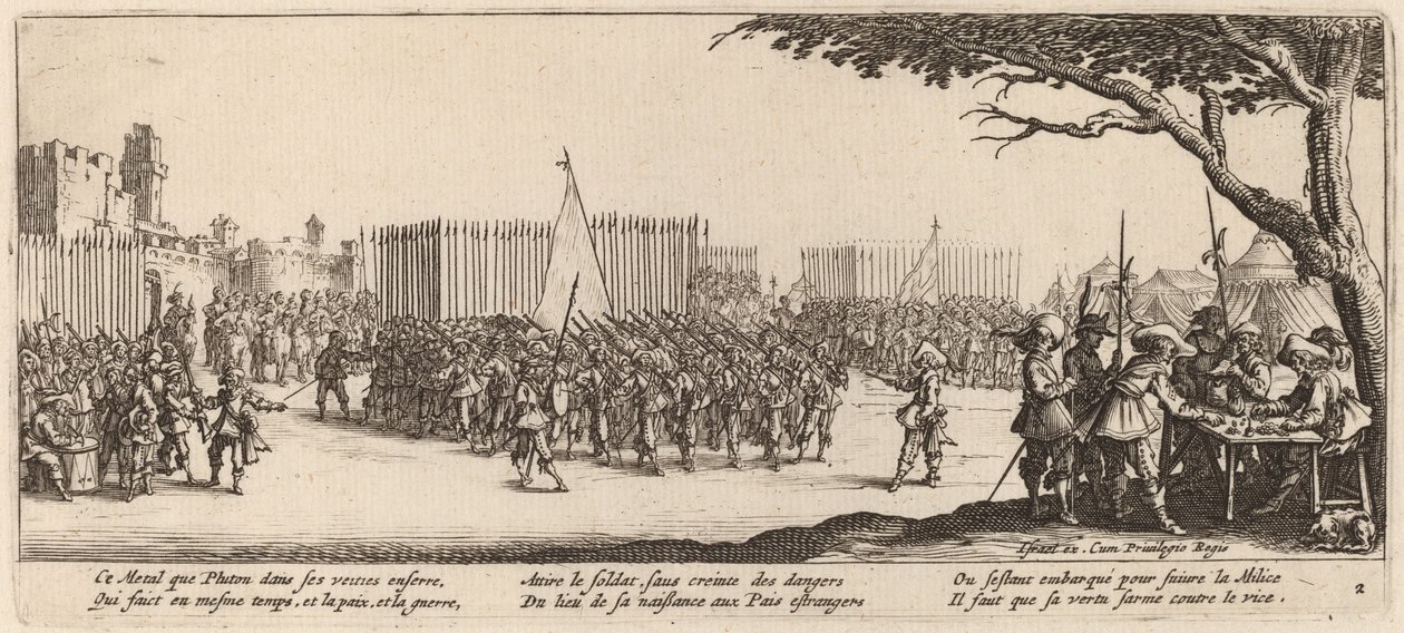 征兵 作者 Gerrit van Schagen 在 Jacques Callot 之后