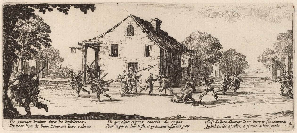 掠夺现场 作者 Gerrit van Schagen 在 Jacques Callot 之后