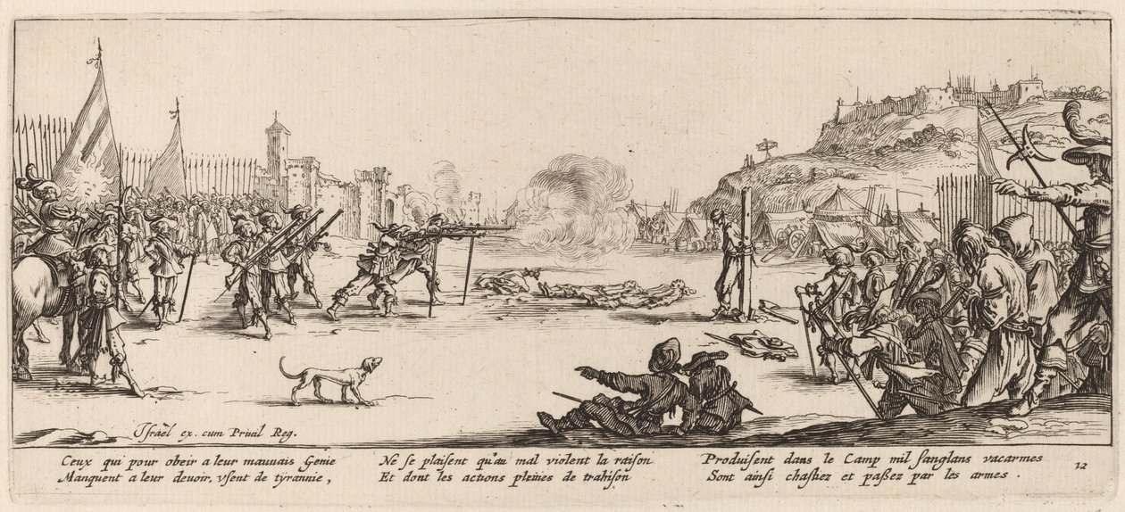 射击队 作者 Gerrit van Schagen 在 Jacques Callot 之后
