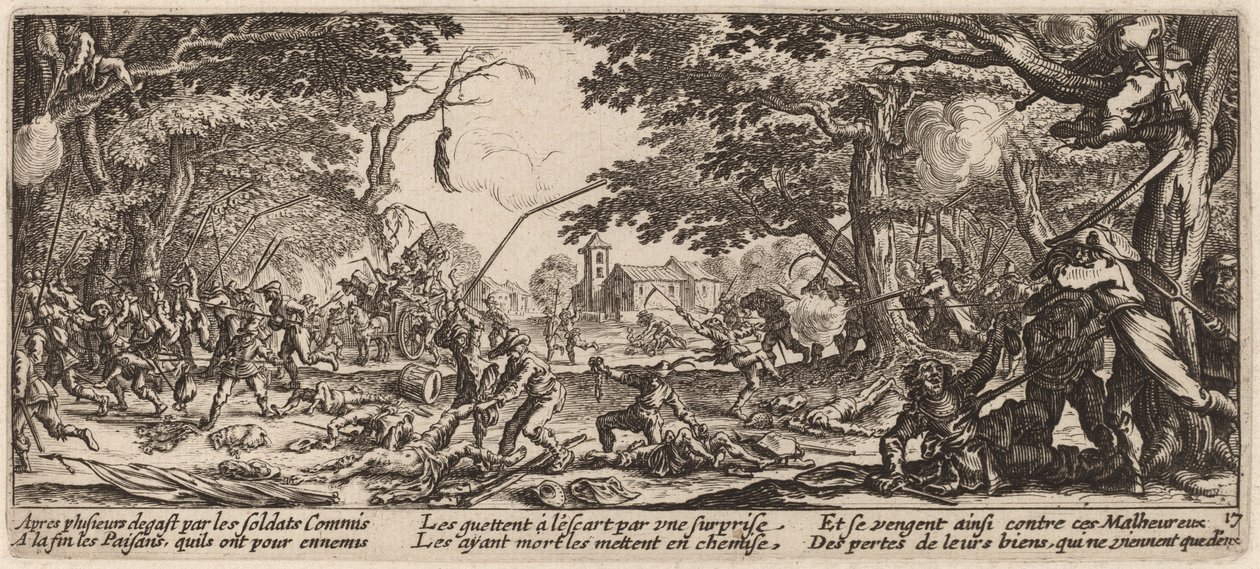 农民复仇 作者 Gerrit van Schagen 在 Jacques Callot 之后