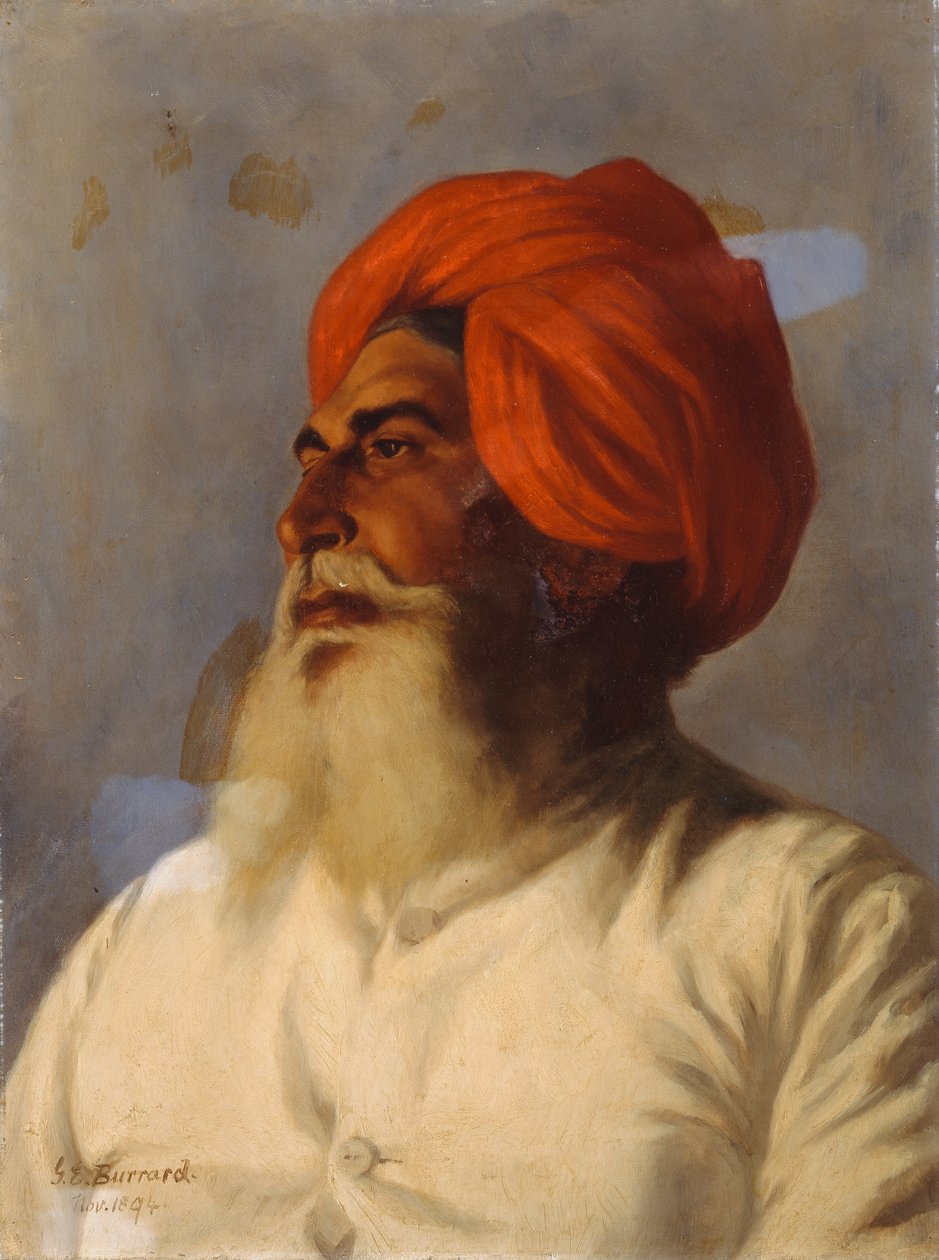 Ganda Singh，1894年Col Wilmer的地形14号调查派的锡克教徒 作者 格特鲁德·艾伦·伯拉德