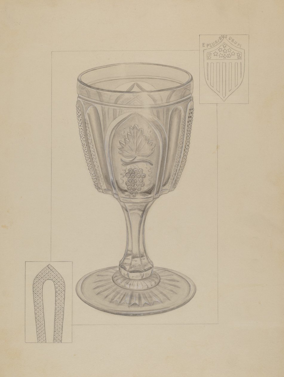 高脚杯，约1936年。 作者 格特鲁德·伦伯格