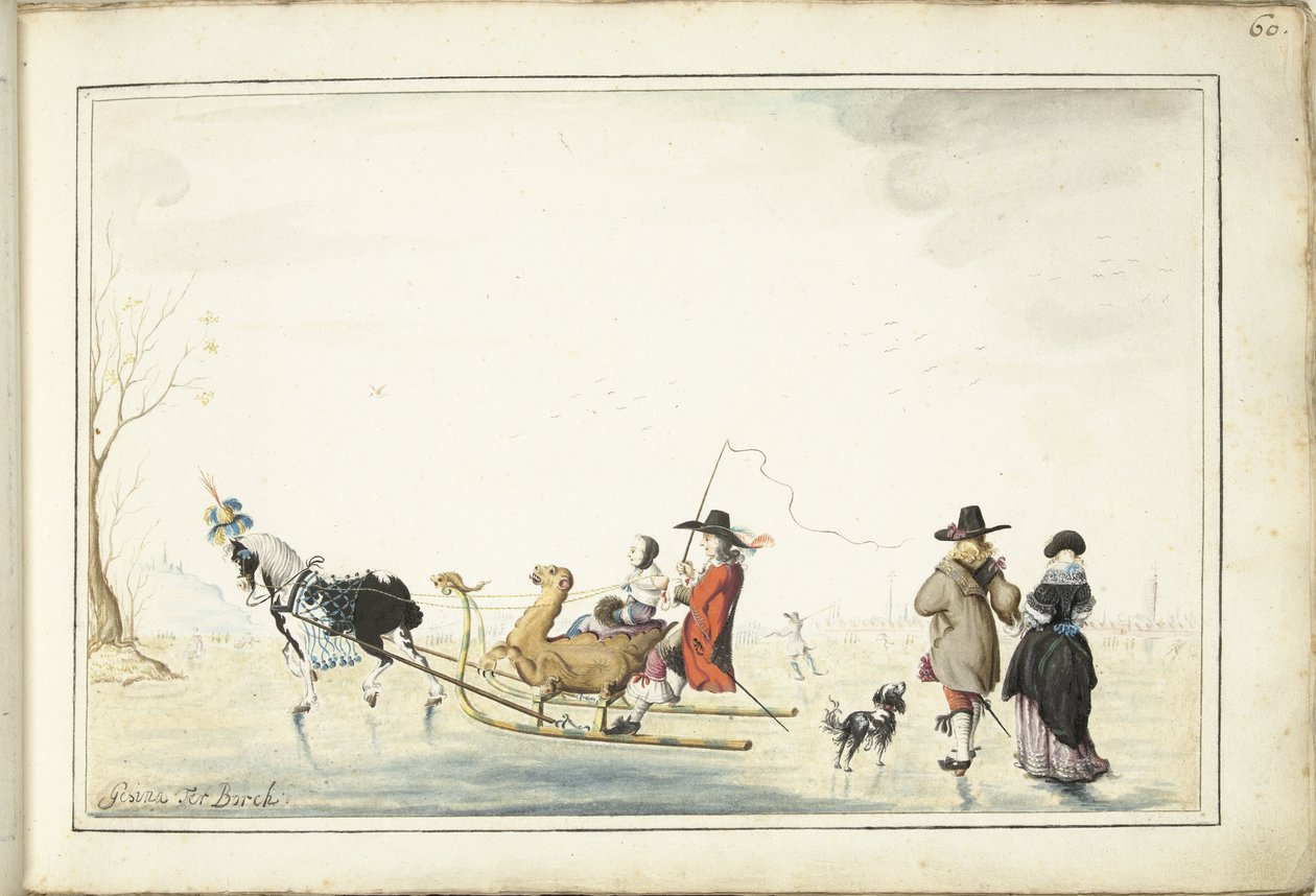 冰上雪橇 作者 Gesina ter Borch（艺术家签名）