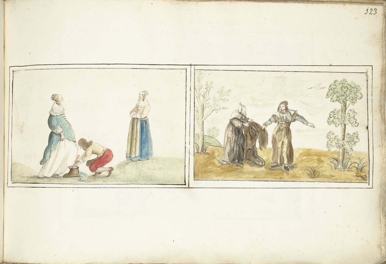 上帝系鞋，隐士送斗篷 作者 Gesina ter Borch