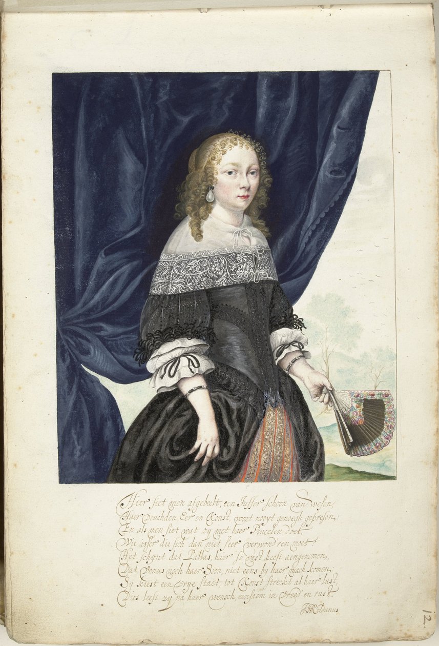 自画像
格西纳自画像，四分之三向右 作者 Gesina ter Borch
