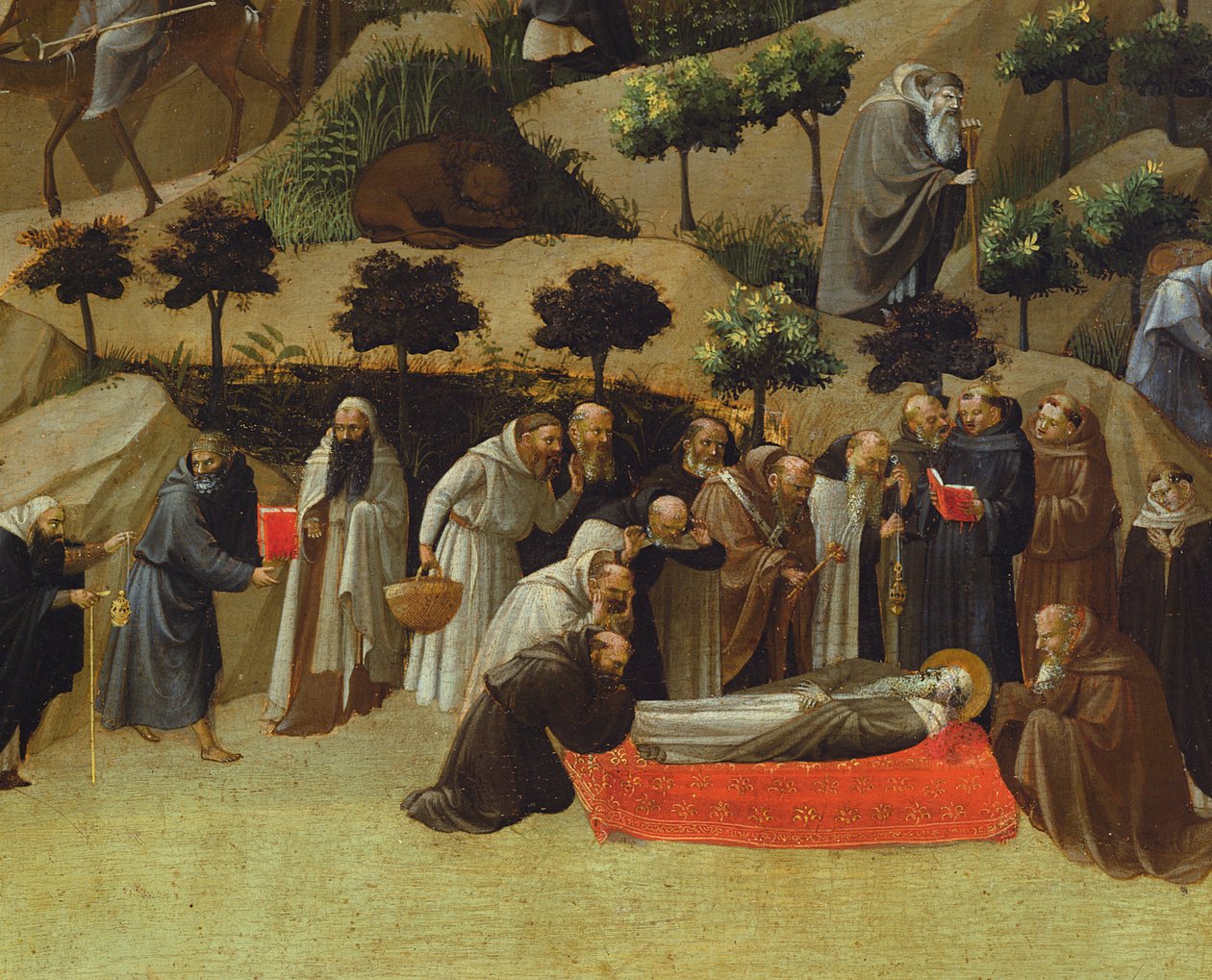 Thebaid的细节，圣徒的死亡，c.1410（面板上的蛋彩画） 作者 杰拉尔多·斯塔尼娜（Gherardo Starnina）