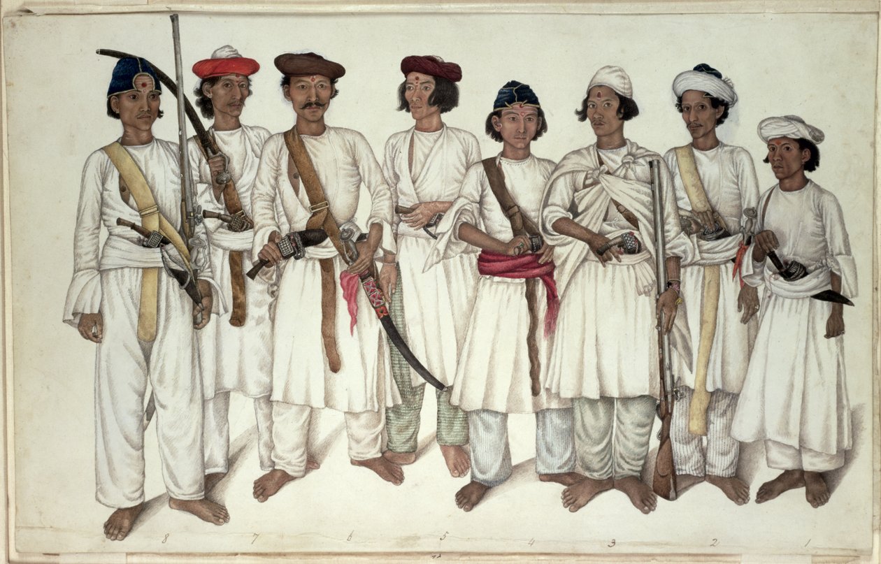 八个廓尔喀，1815年 作者 古兰姆·阿里·汗（Ghulam Ali Khan）