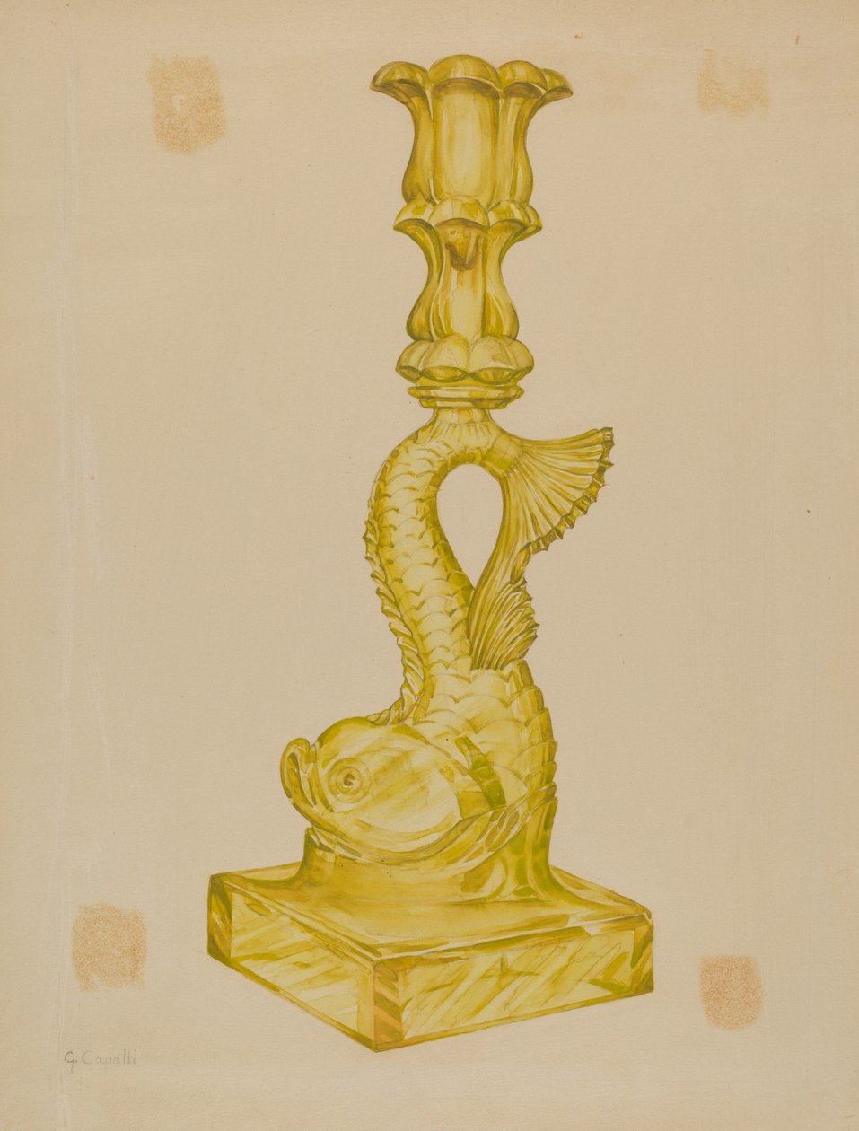 Dolphin Candlestick, 19351942. 作者 贾辛托·卡佩利