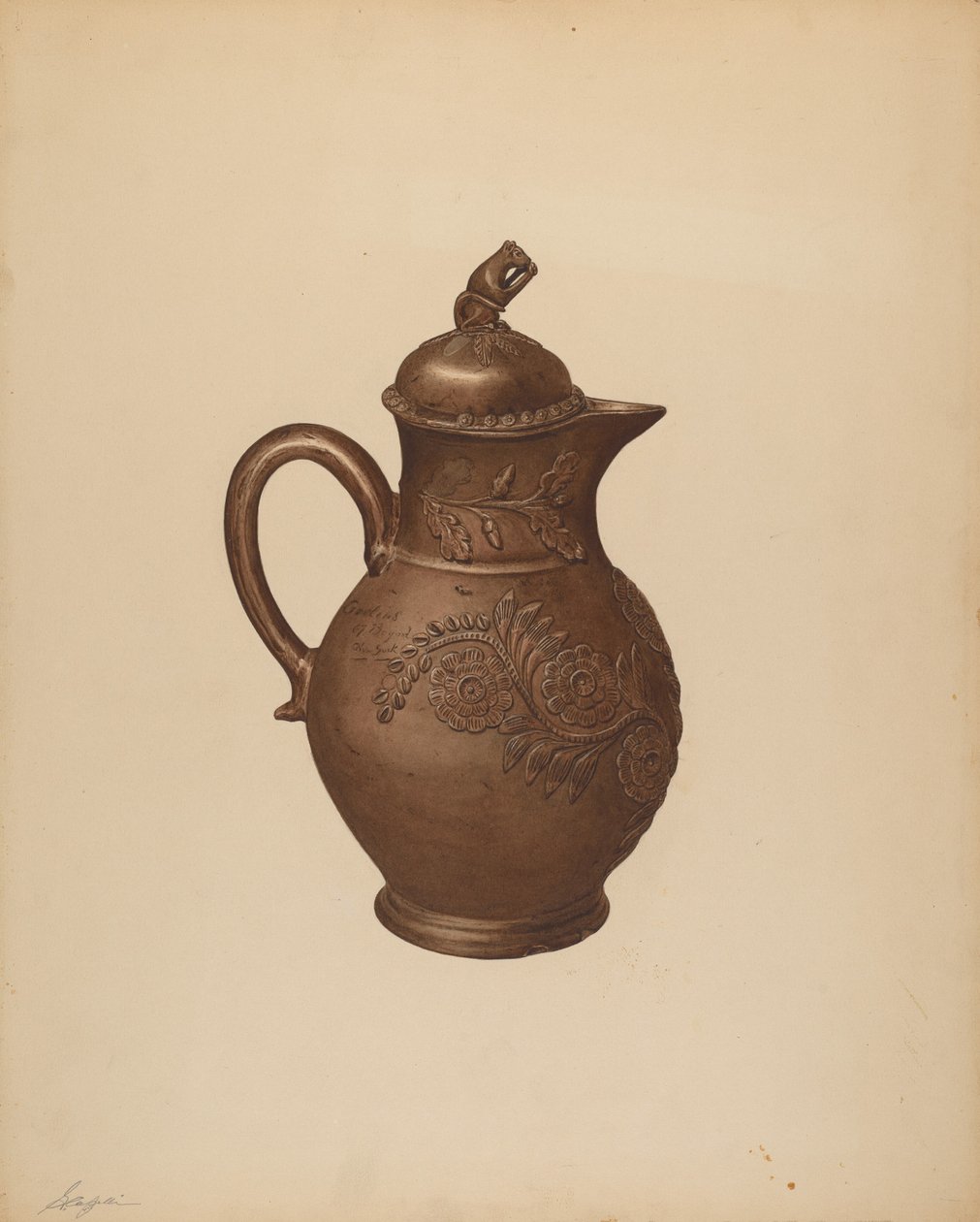 茶壶，约1940年。 作者 贾辛托·卡佩利