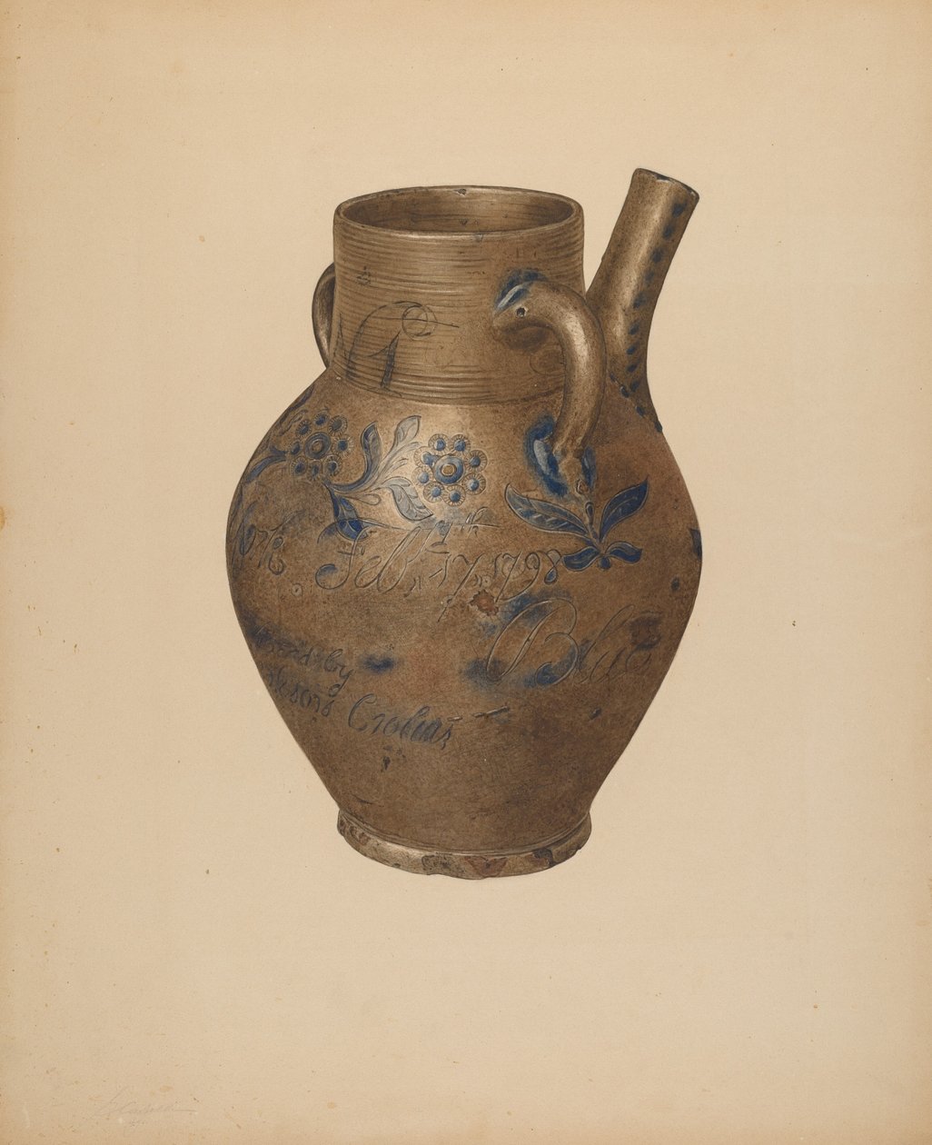 水壶，约1940年。 作者 贾辛托·卡佩利