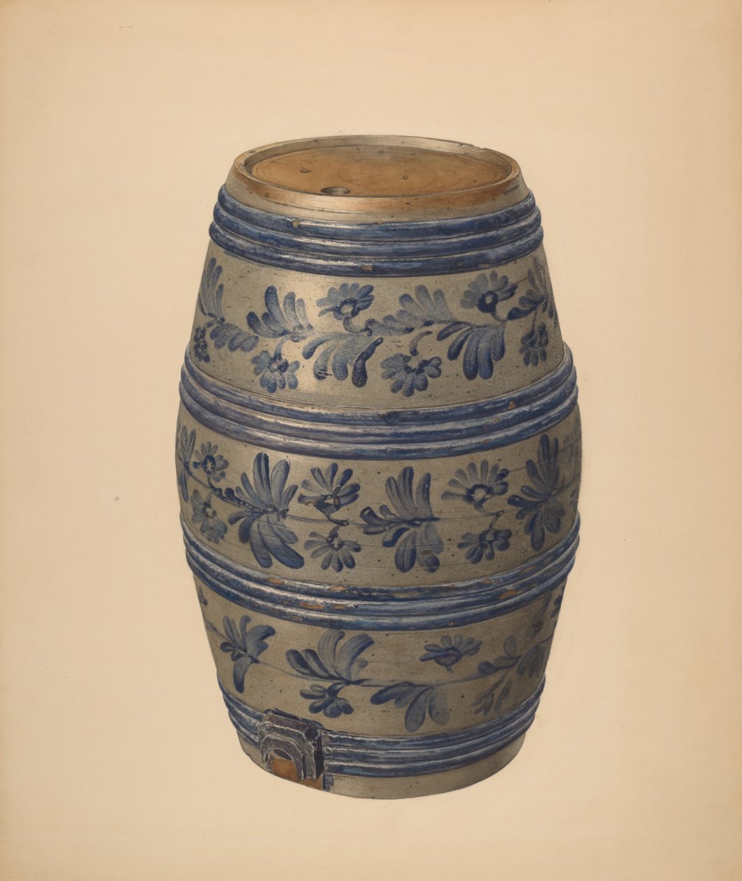 水桶或酒桶，约1940年。 作者 贾辛托·卡佩利