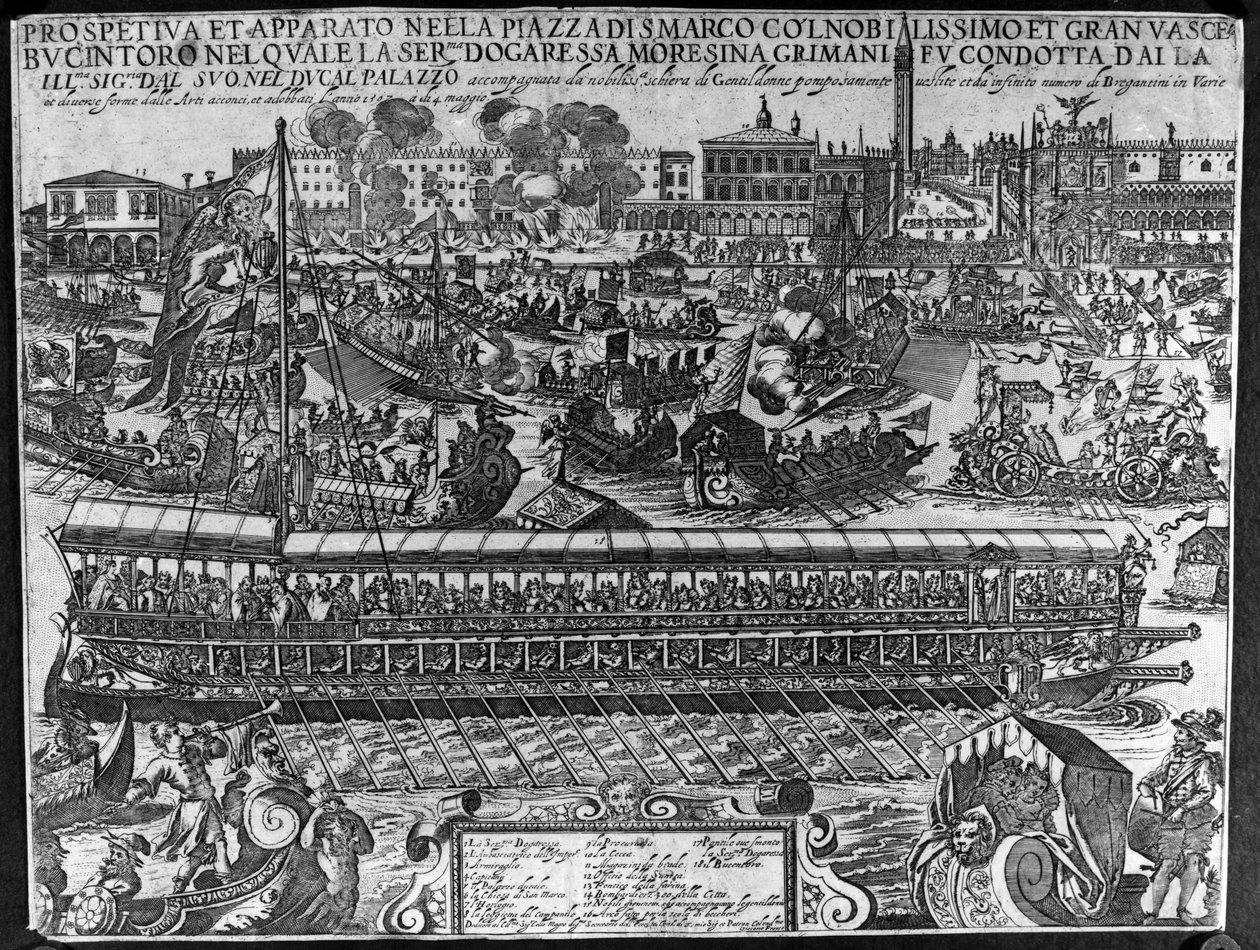 1597年Dogaressa Morosina Morosini-Grimani的加冕典礼 作者 贾科莫·佛朗哥（Giacomo Franco）
