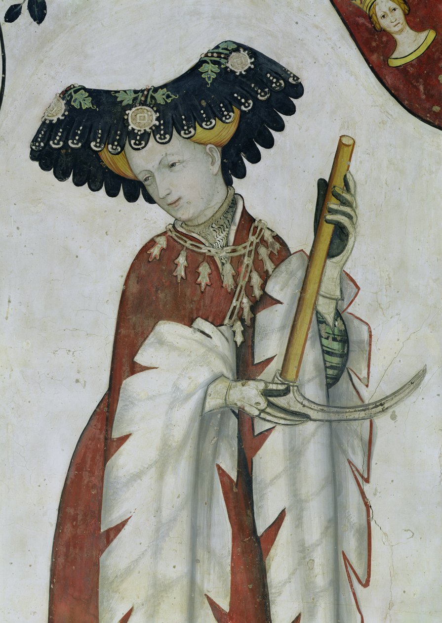 九个值得和九个值得的女人，Delphine的细节，1418-30 作者 贾科莫·雅克里奥