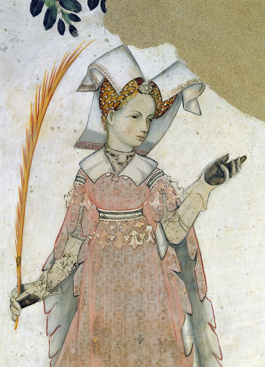 九个值得和九个值得的女人，Teuta的细节，c.1418-30 作者 贾科莫·雅克里奥