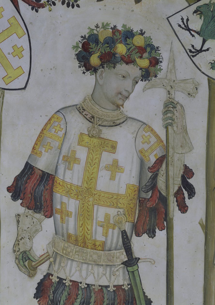 The Nine Worthies，Godfrey de Bouillon（c.1060-1100）1418-30的细节 作者 贾科莫·雅克里奥