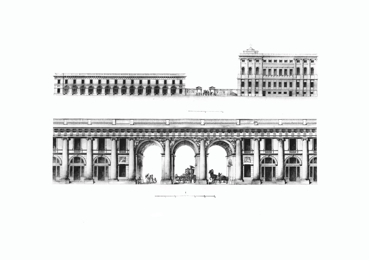 1802年在彼得斯堡Ma下自己的内阁大臣官邸设计 作者 贾科莫·安东尼奥·多梅尼科·夸伦吉
