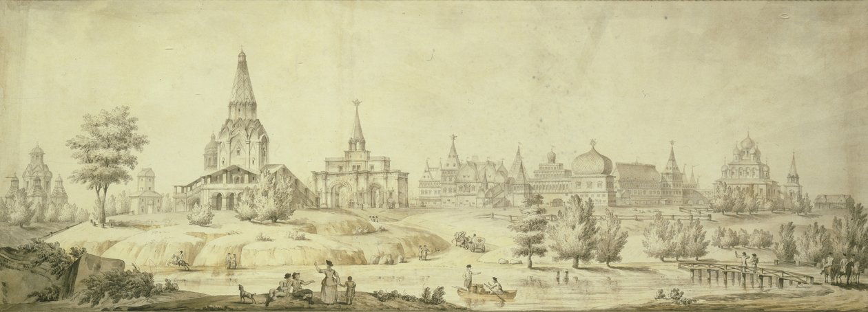 科洛缅斯科耶景观，1795年 作者 贾科莫·安东尼奥·多梅尼科·夸伦吉