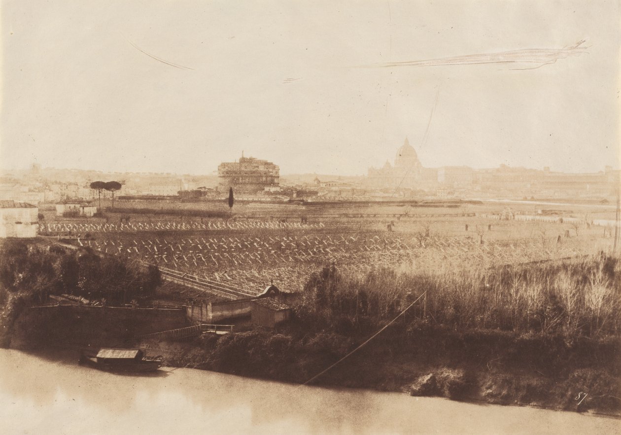 罗马的景色，1857年。 作者 贾科莫·卡内娃（Giacomo Caneva）