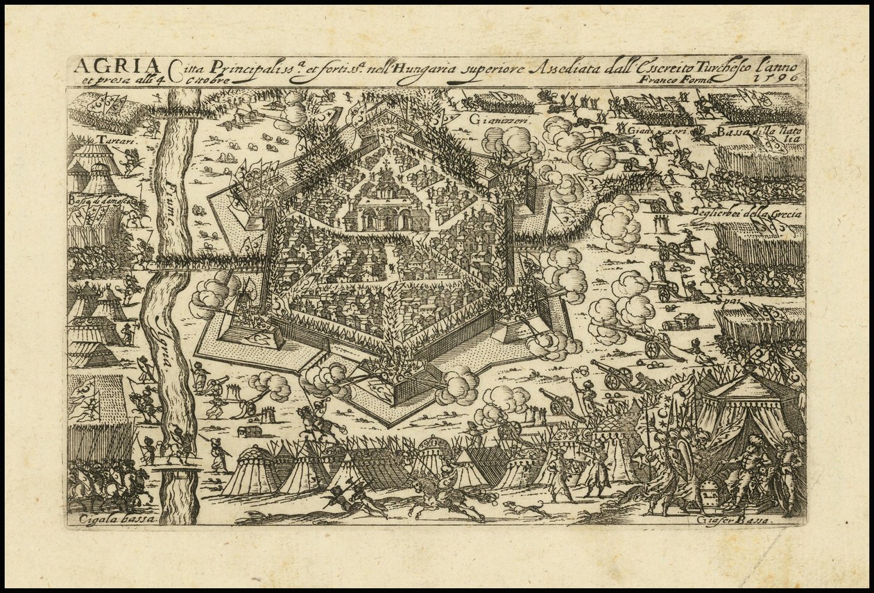阿格里亚（Agria）--上匈牙利的主要要塞城市，1596 年被土耳其 Cyssereite 围攻 作者 贾科莫·佛朗哥（Giacomo Franco）