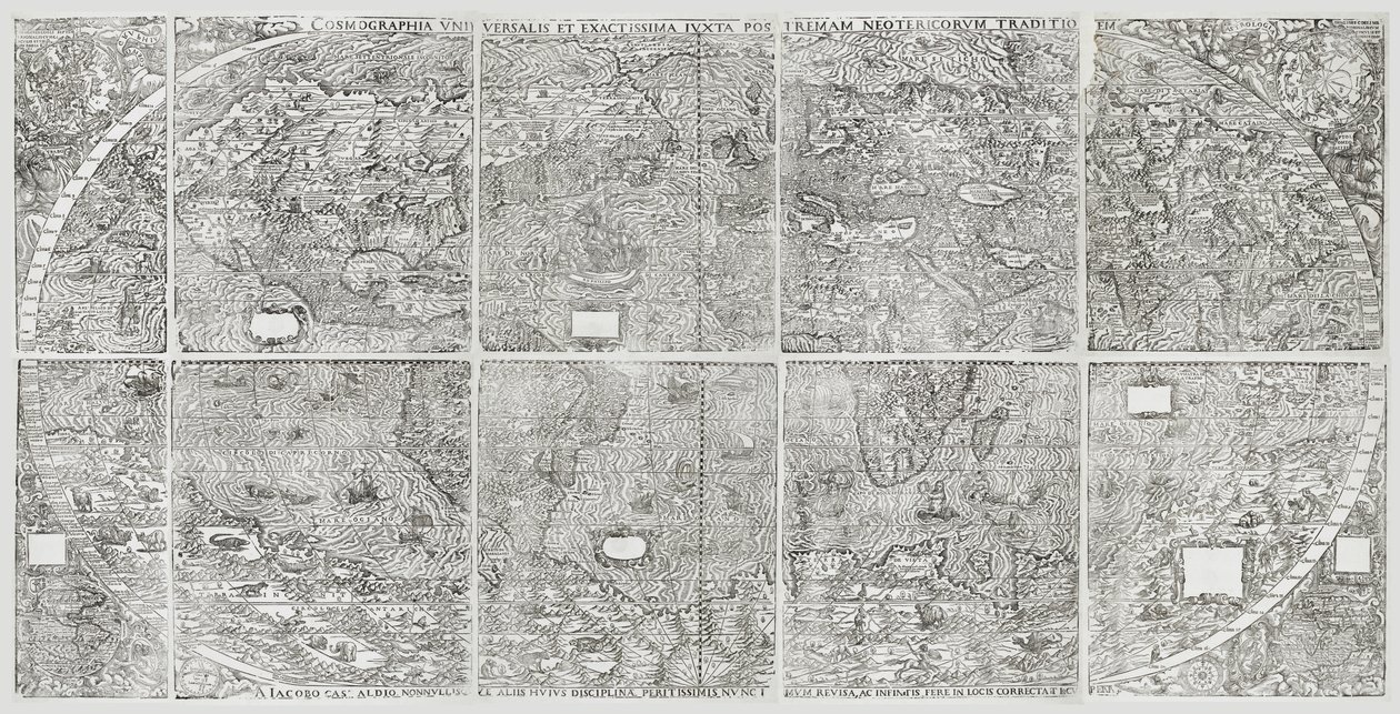世界地图, 加斯达迪, 贾科莫 作者 贾科莫·加斯塔利（Giacomo Gastaldi）