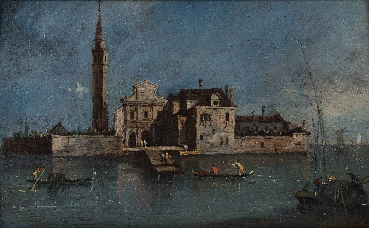 圣埃琳娜岛 c.1791（布面油画） 作者 贾科莫·瓜迪（Giacomo Guardi）