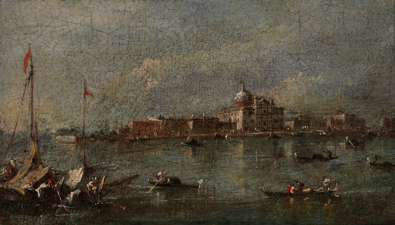 威尼斯场景，18世纪末至19世纪初。 作者 贾科莫·瓜迪（Giacomo Guardi）