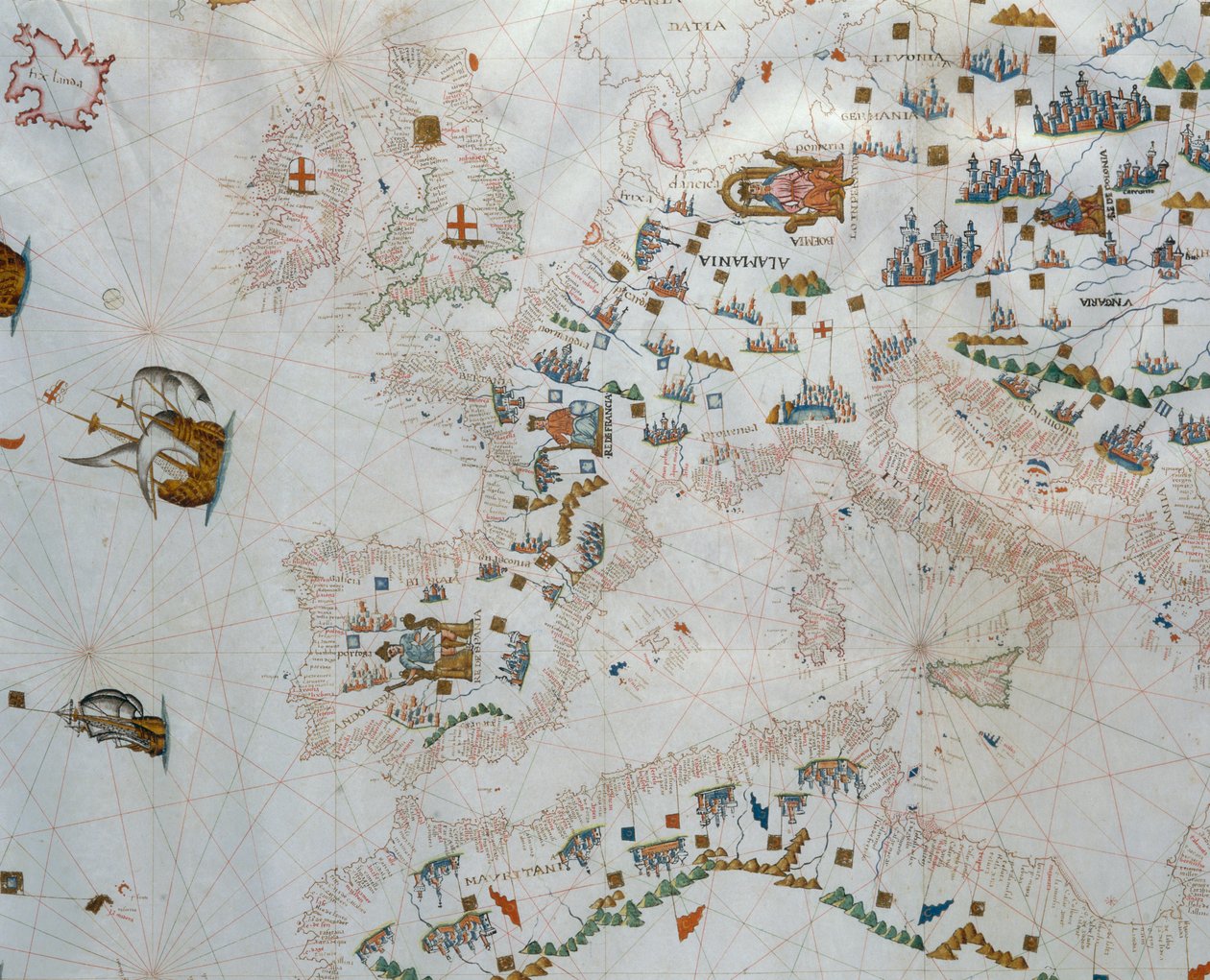 航海地图，1564 作者 贾科莫·马吉欧洛（Giacomo Maggiolo）