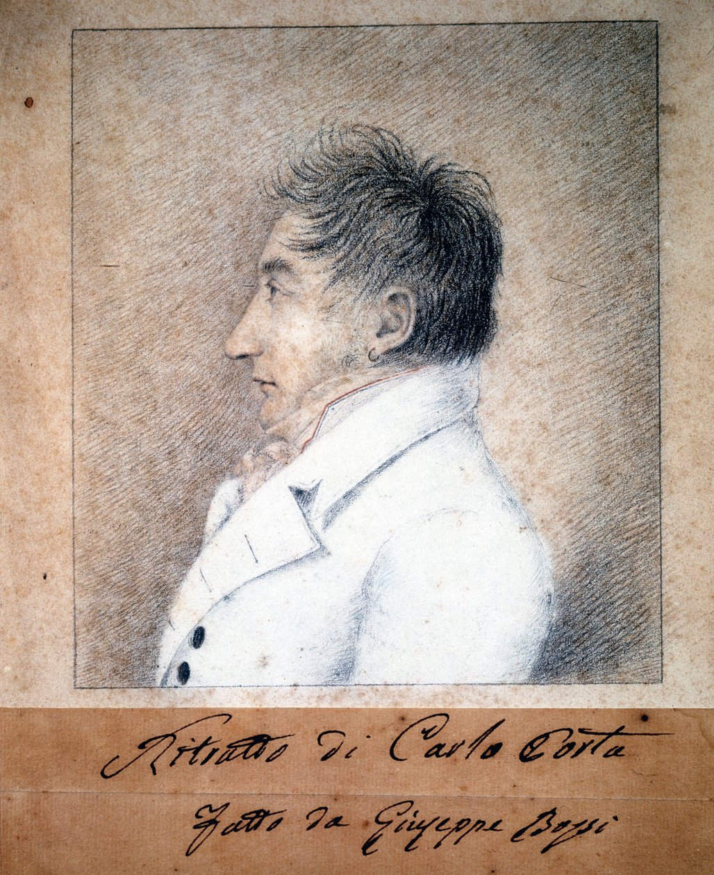 G. Bassi 的 Carlo Porta (1775 - 1821) 肖像。 作者 贾巴蒂斯塔·巴西（Giambattista Bassi）
