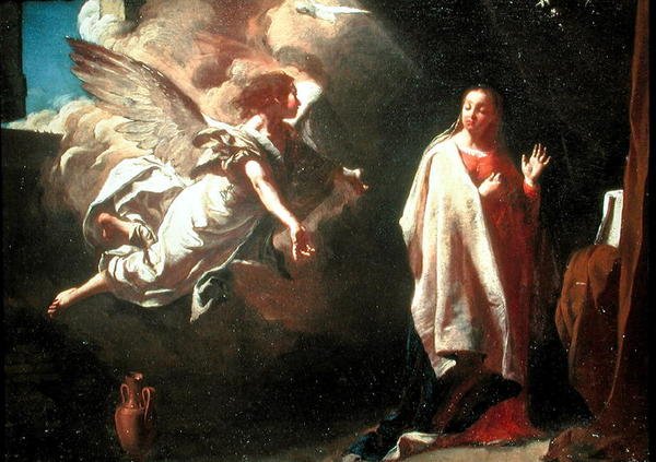 圣母领报》（布面油画） 作者 贾曼巴蒂斯塔（Giambattista Piazzetta）