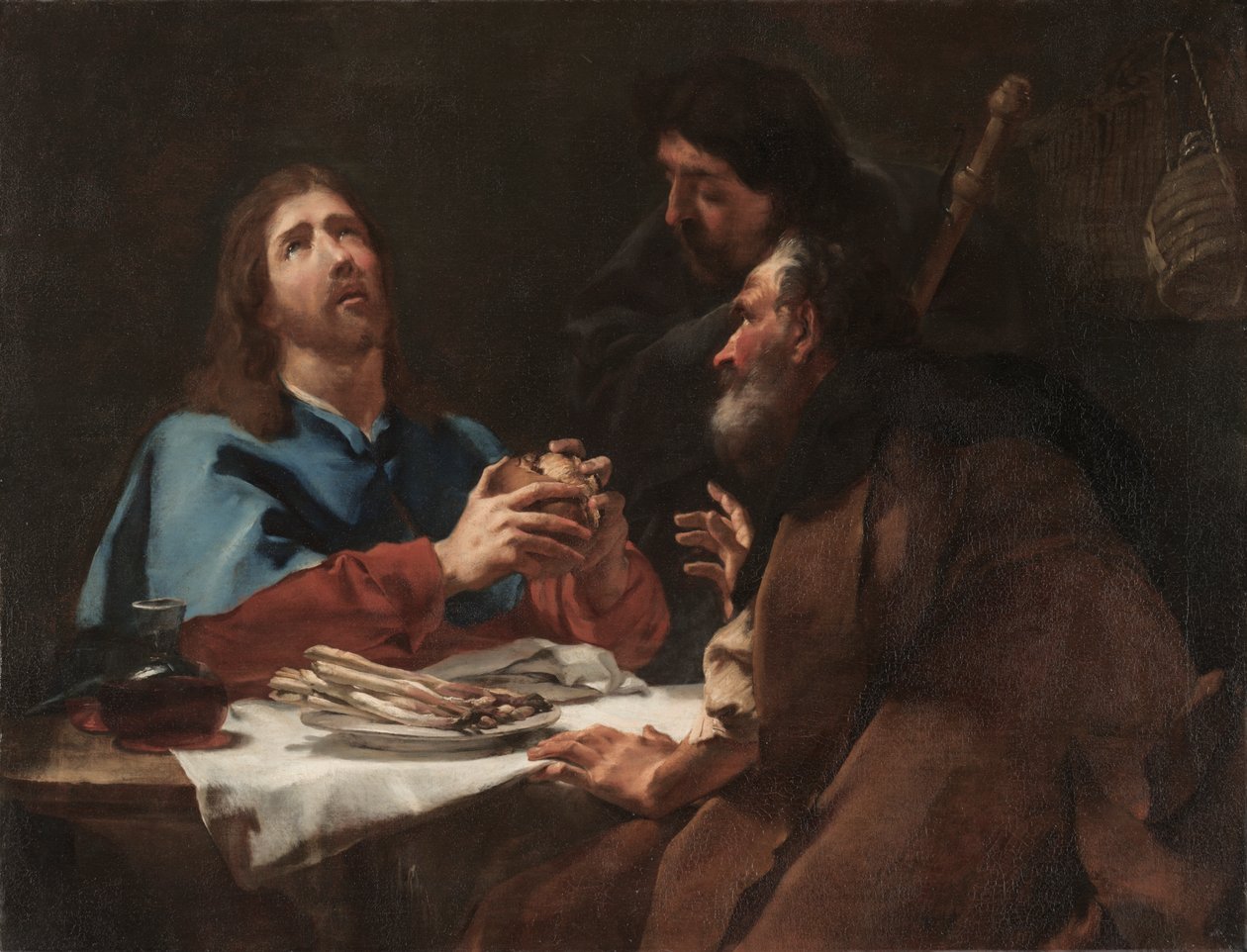 以马忤斯的晚餐》，约 1720 年（布面油画） 作者 贾曼巴蒂斯塔（Giambattista Piazzetta）