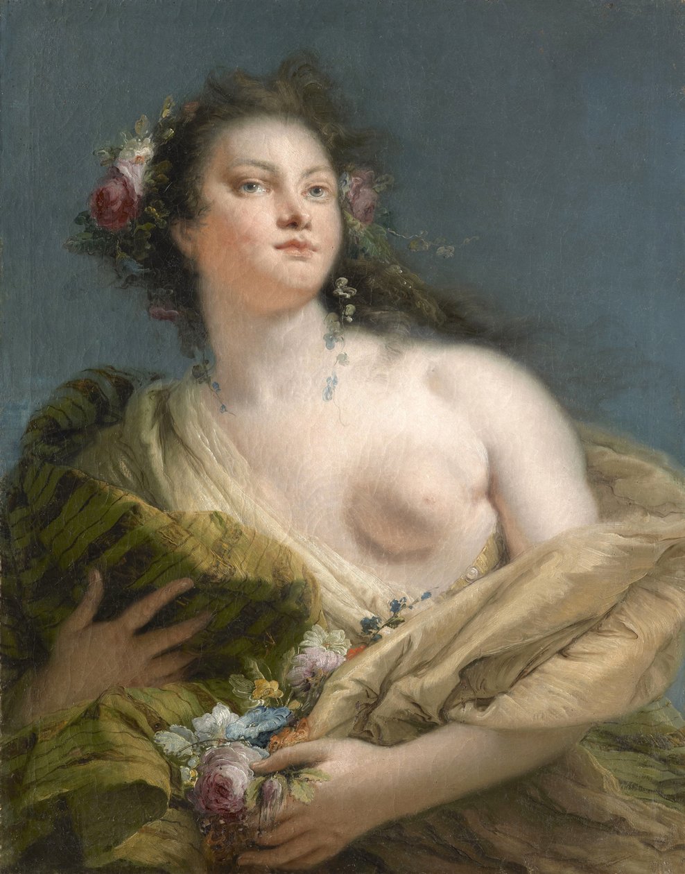 夫人的肖像饰演Flora，约1760年。 作者 贾安巴蒂斯塔·提埃波罗