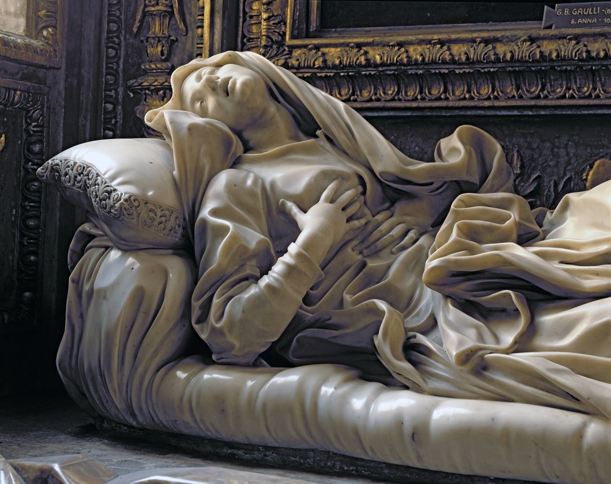 1674年Altieri教堂的祝福Ludovica Albertoni之死（大理石） 作者 吉安·洛伦佐·贝尼尼