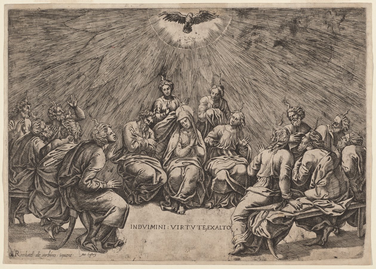圣灵降临节 作者 Gian Jacopo Caraglio，拉斐尔之后