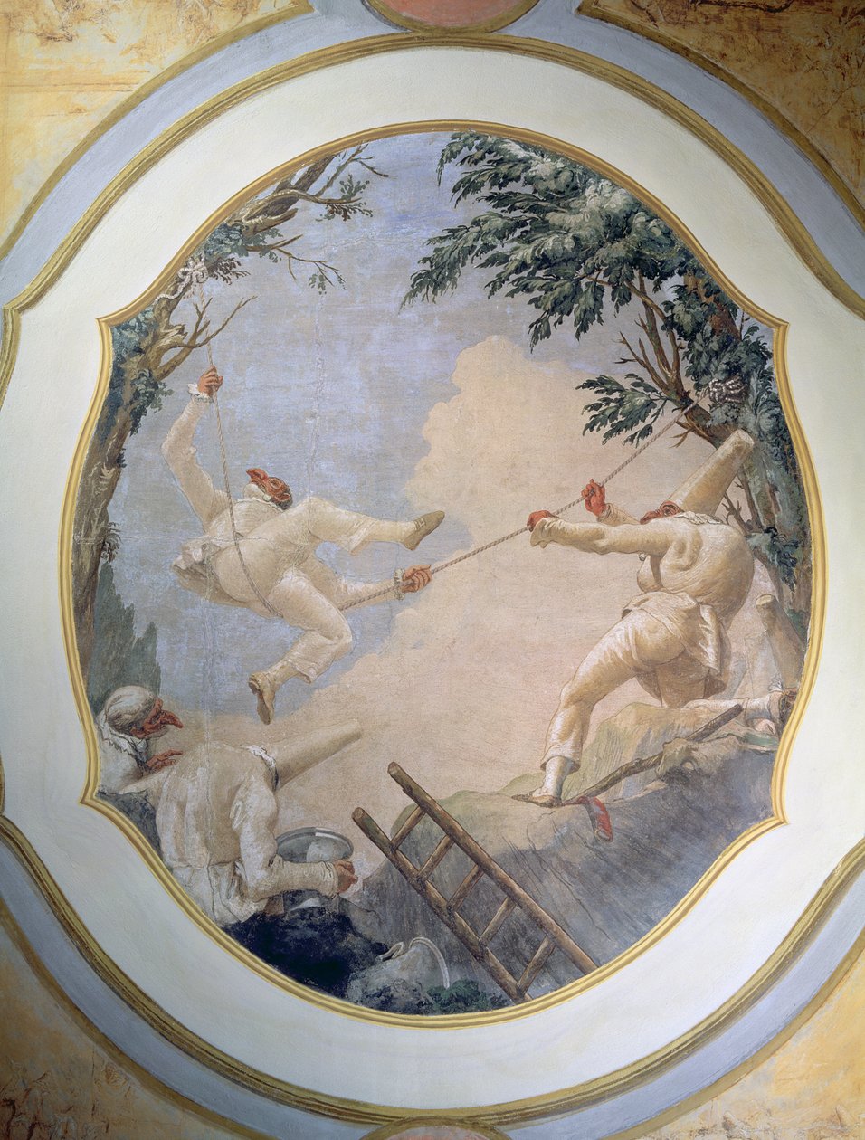 1797年秋千上的Pulcinella 作者 乔瓦尼·多梅尼科·蒂埃波罗