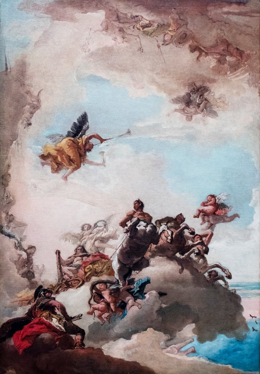 赫拉克勒斯的神化》，1760-1762 年间（布面油画） 作者 詹多梅尼科 (1727 1804) 提埃波罗