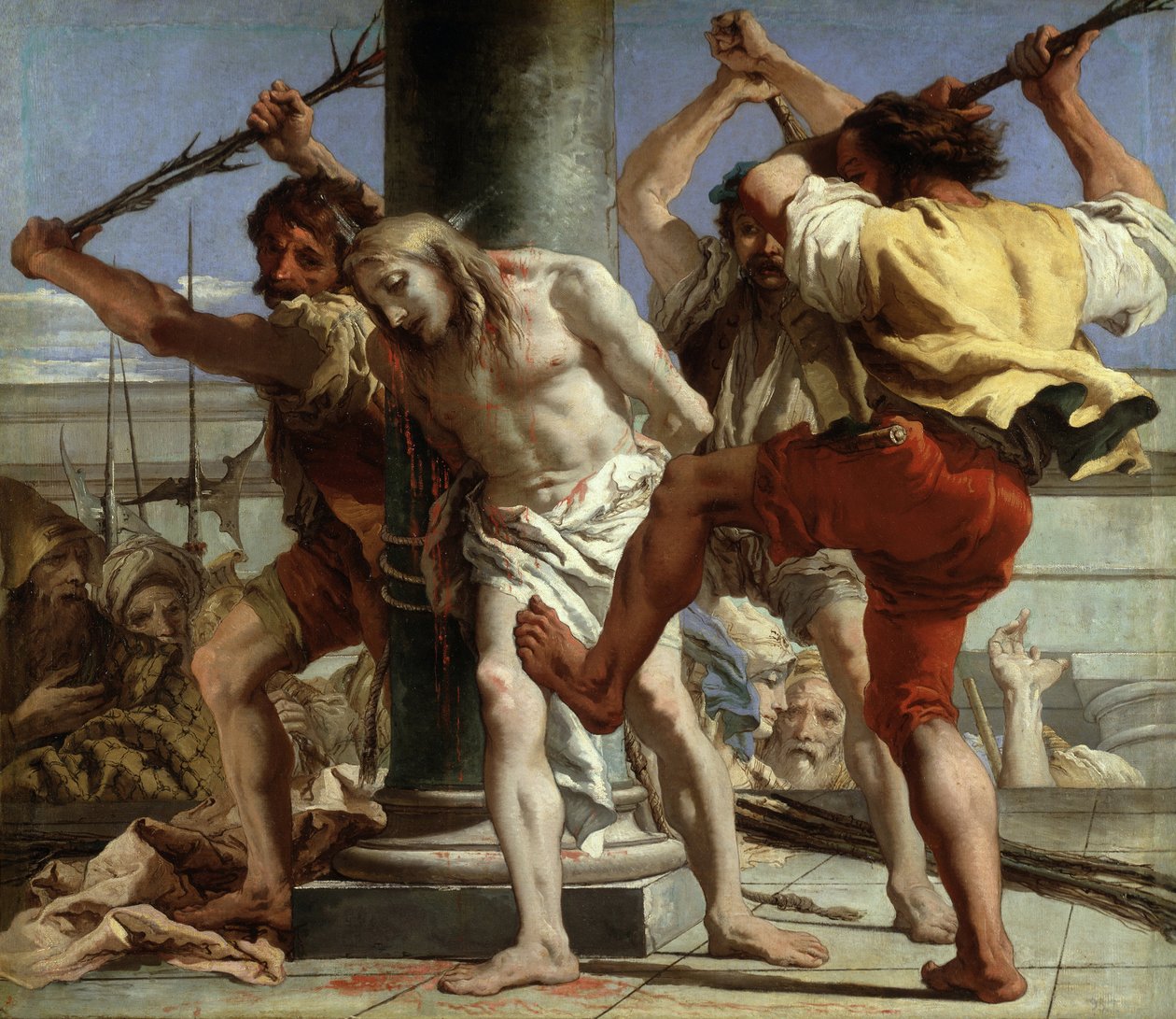 Le Christ a la colonna - 柱上的基督 - Tiepolo, Giandomenico (1727-1804) - 1772 - 布面油画 - 124x144 cm - Museo del Prado, 马德里 作者 詹多梅尼科·蒂埃波罗