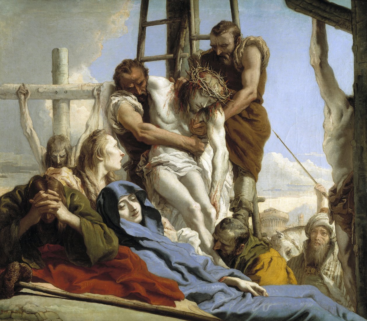 La Descente de Croix - The Descente from the Cross - Tiepolo, Giandomenico (1727-1804) - 1772 - Oil on canvas - 124x144 - Museo del Prado, Madrid La Descente de Croix 作者 詹多梅尼科·蒂埃波罗