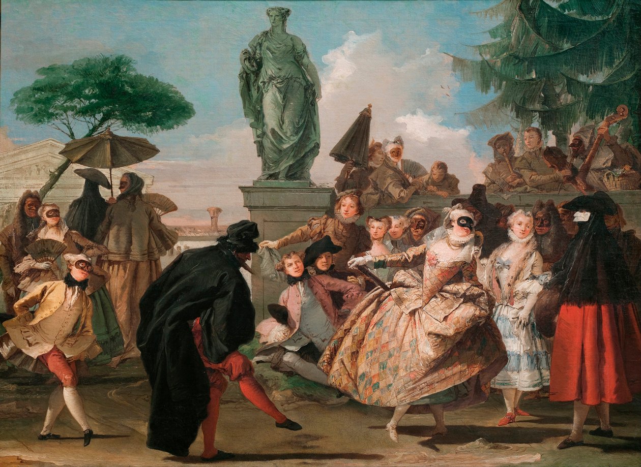 Le menuet - 小步舞曲 - 蒂埃波罗，詹多梅尼科（1727-1804） - 1756 - 布面油画 - 80,7x109,3 - 巴塞罗那加泰罗尼亚国家艺术博物馆 作者 詹多梅尼科·蒂埃波罗