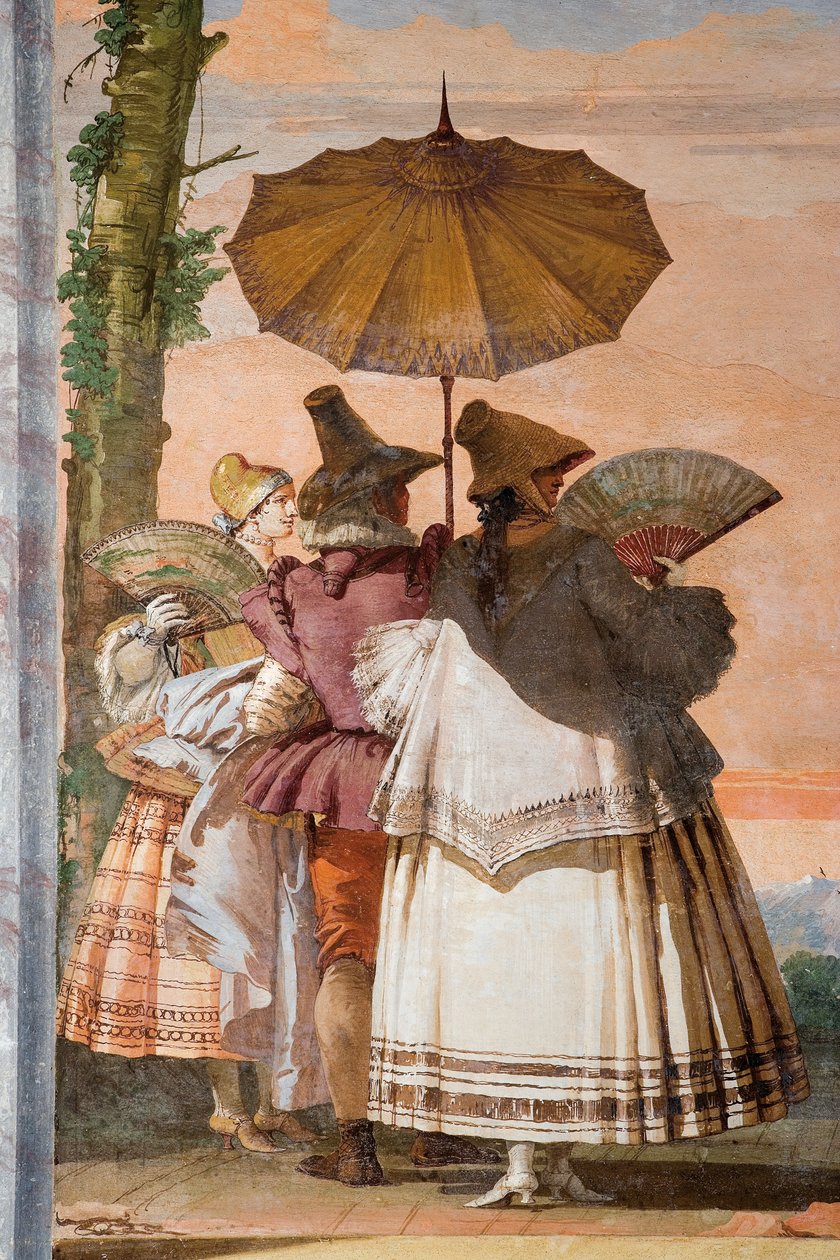 详细信息来自夏日漫步，来自哥特式亭室，位于Foresteria，1757年 作者 乔瓦尼·多梅尼科·蒂埃波罗