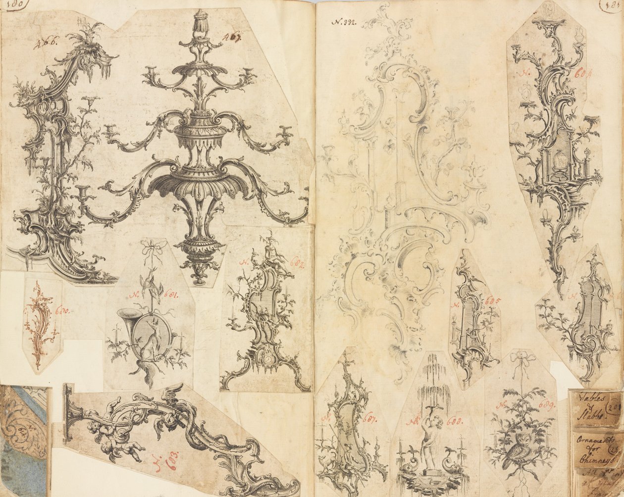 工作设计剪贴簿》，约1760年。 作者 圣基甸