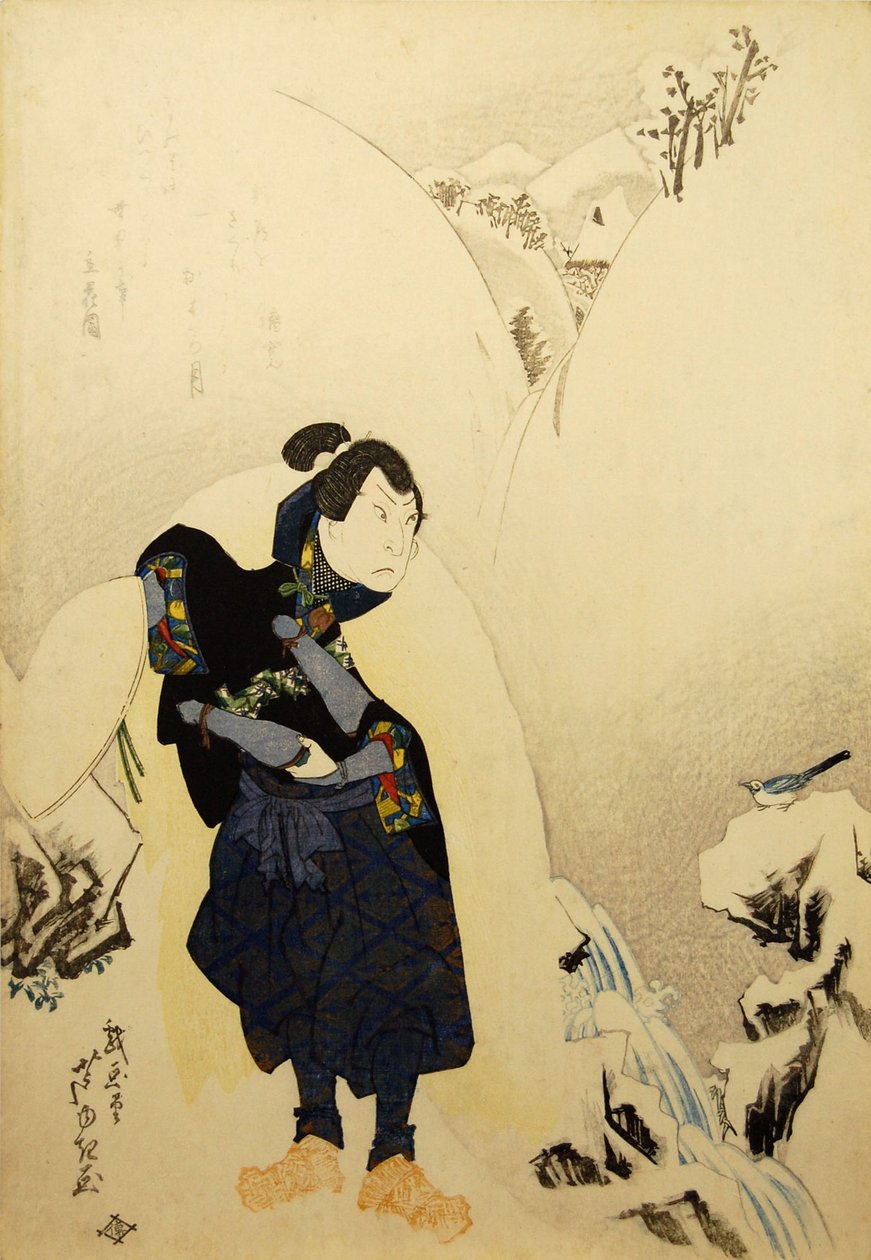 扮演宫本武藏的岚山二号，1832年。 作者 Gigado Ashiyuki