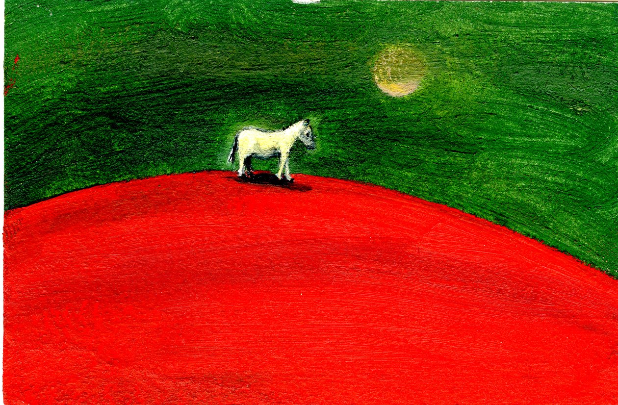 Green Night，2004，（纸上的石油和石膏） 作者 吉吉·萨德伯里