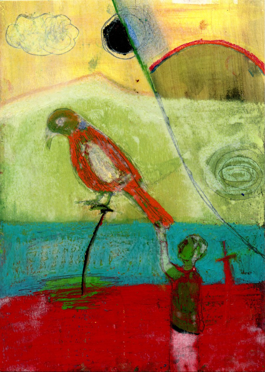 Orange Bird，2013，（混合媒体） 作者 吉吉·萨德伯里