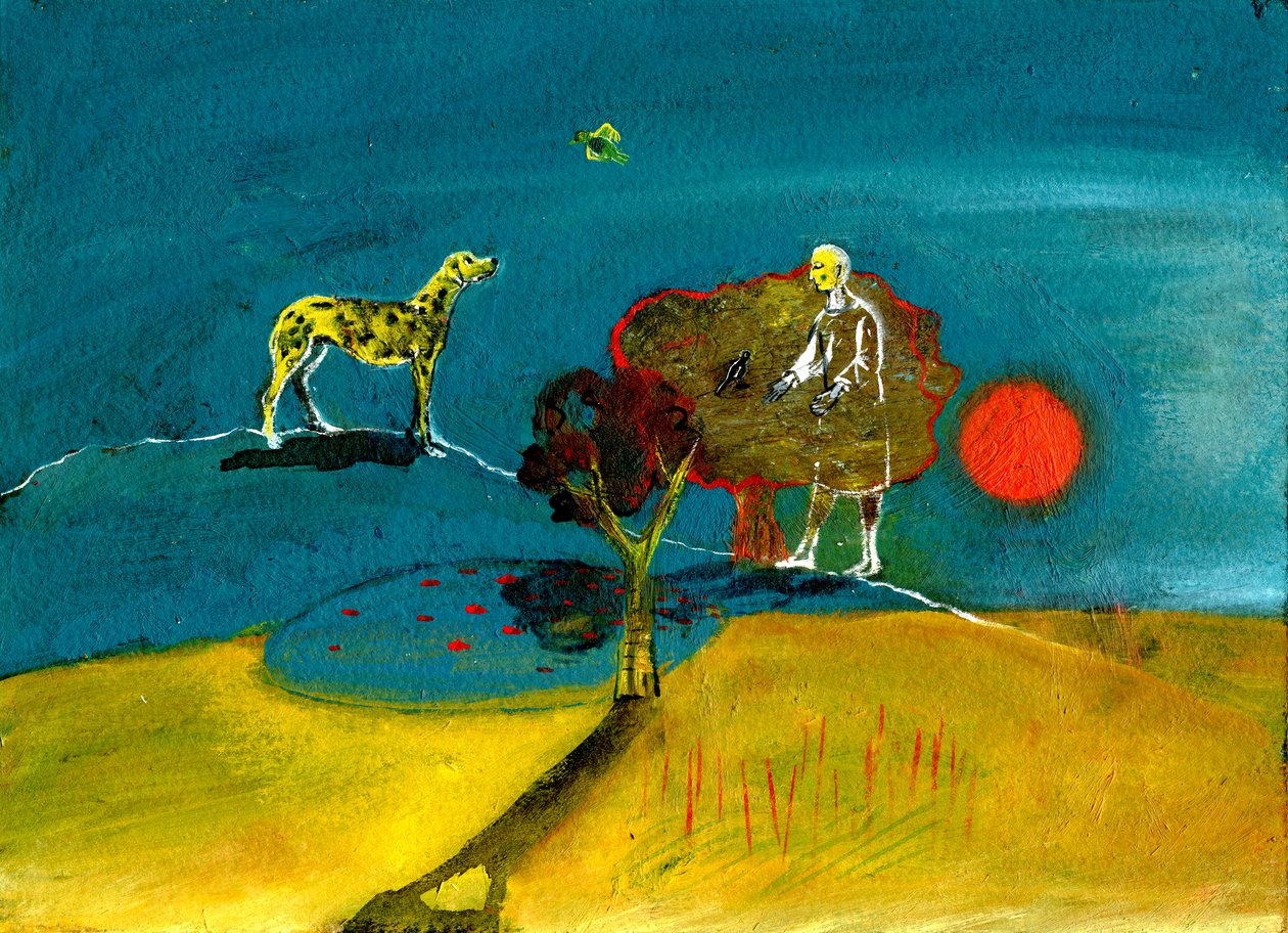 仍然是蓝色时刻，2004年，（纸上油） 作者 吉吉·萨德伯里