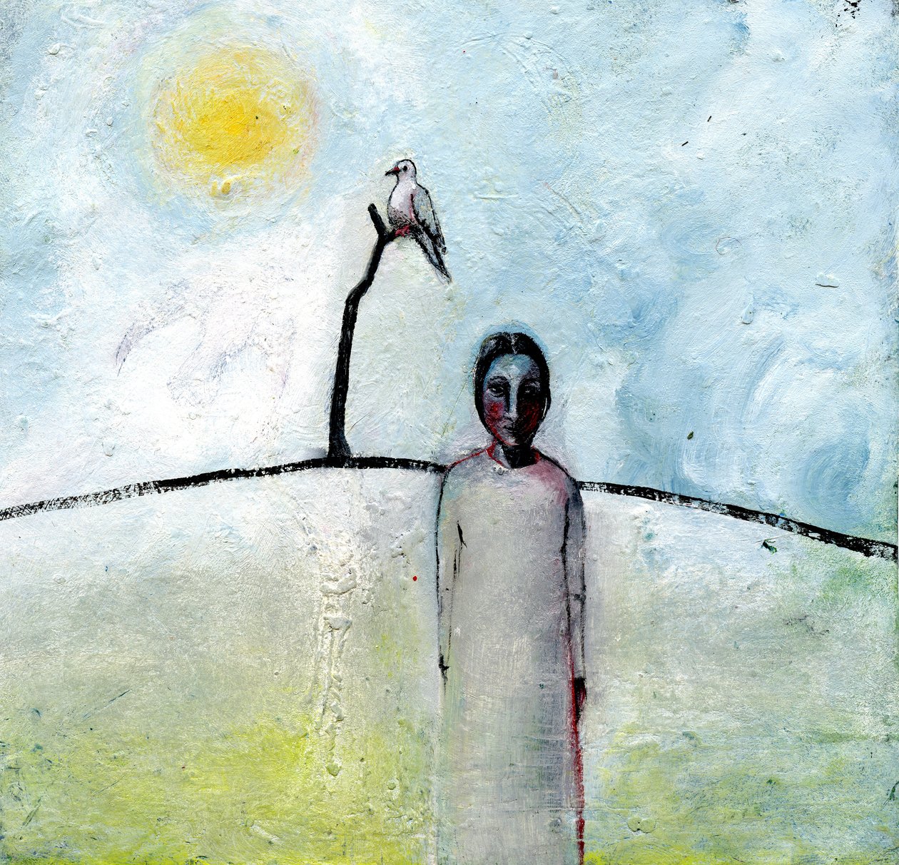 Treetop，2003，（纸上油） 作者 吉吉·萨德伯里