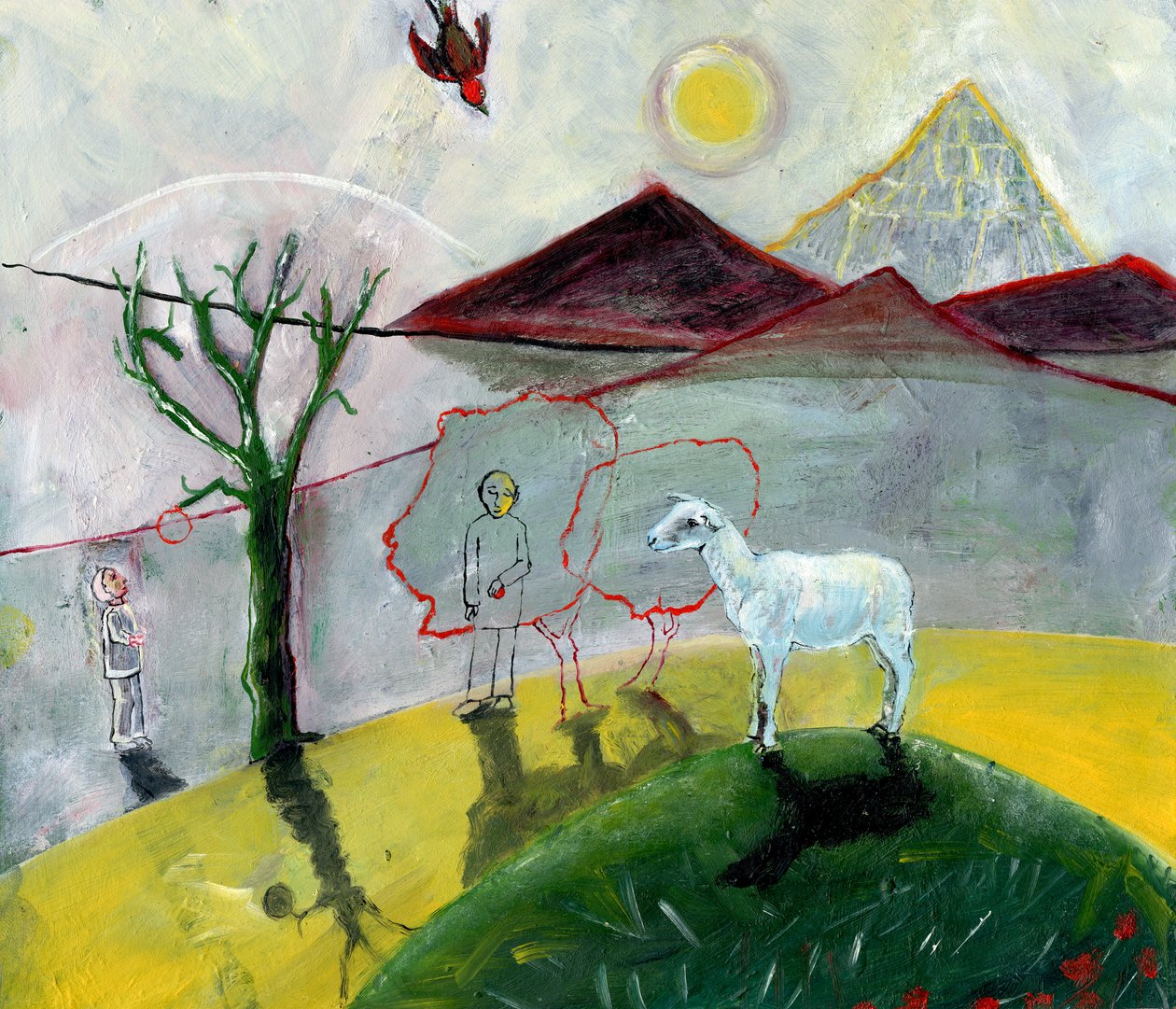 苹果日，2004 年（纸上油画） 作者 吉吉·萨德伯里