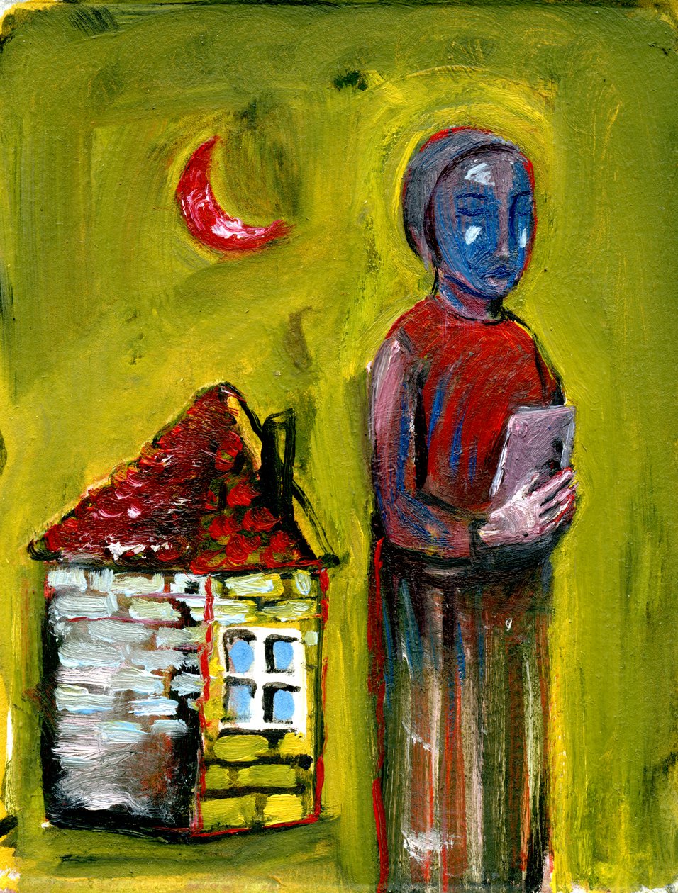 Letter,2017,(oil on paper) 作者 吉吉·萨德伯里